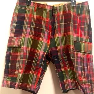 Polo plaid cargo shorts size 35